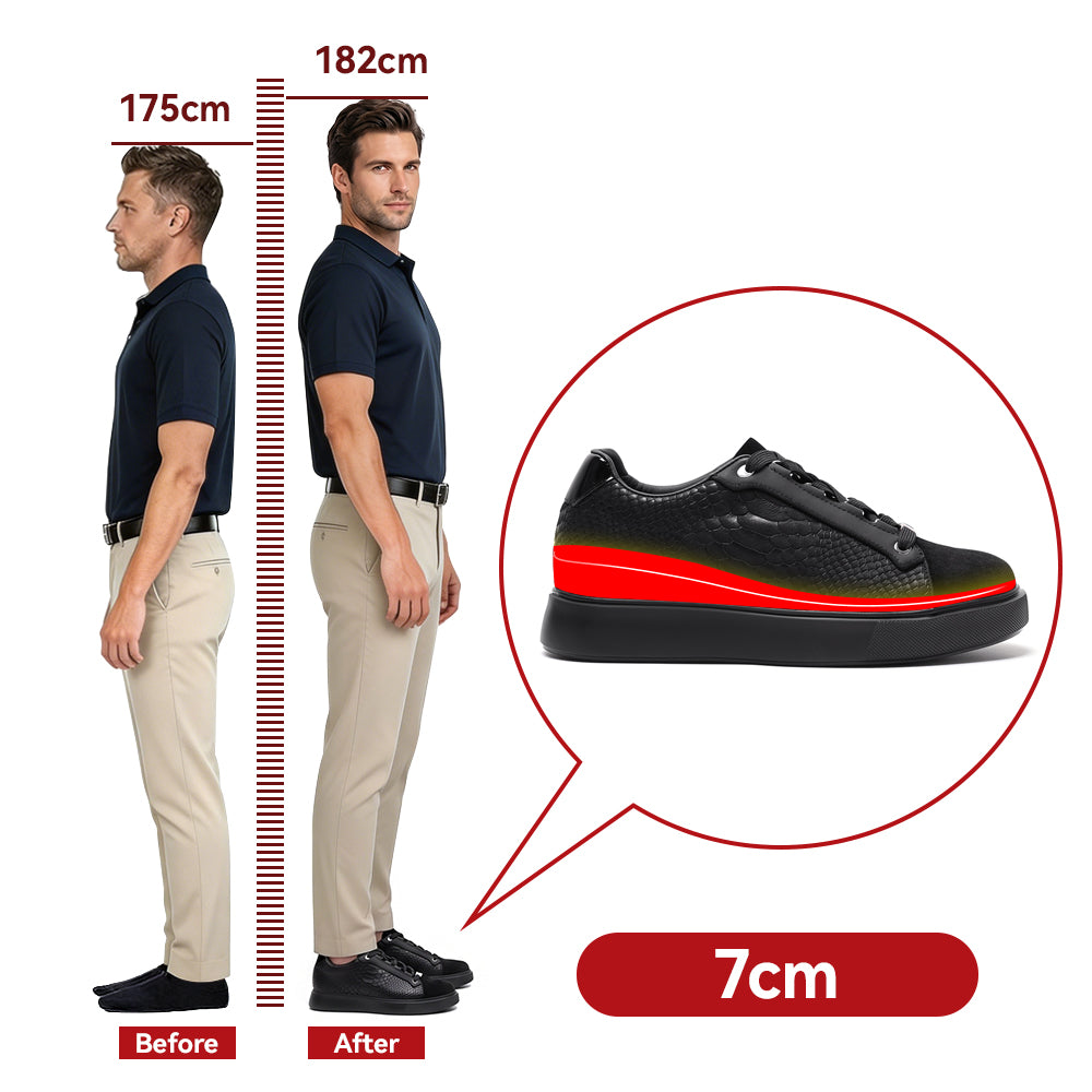 ELEVATOR SHOES NEVIO +2.76 INCHES