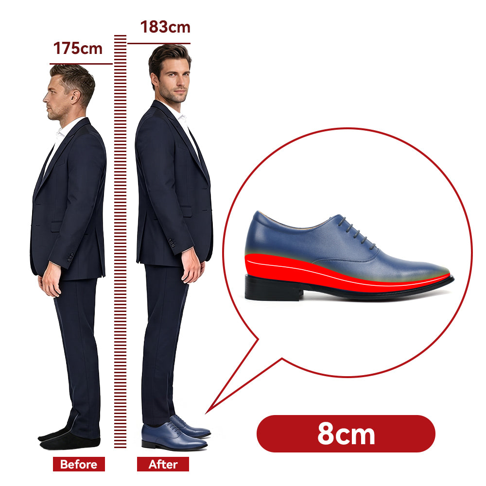 ELEVATOR SHOES ADRIANO +3.15 INCHES